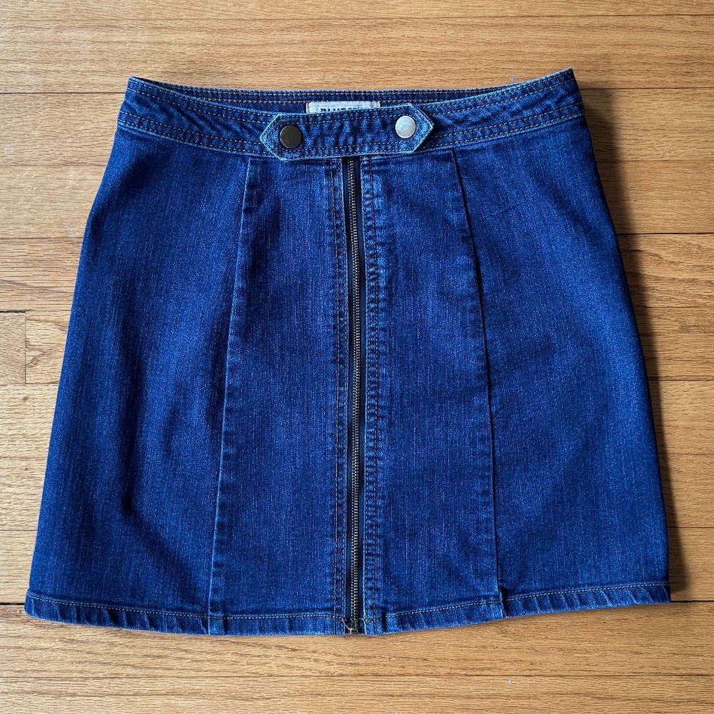 Blue Spice High Rise Jean Skirt